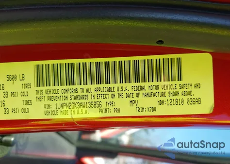 2010 Jeep Liberty Sport z USA, uszkodzony, nr VIN 1J4PN2GK3AW135856